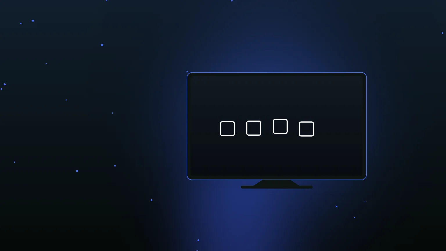 Écran de télévision affichant le menu d'une application de lecture IPTV type Smarters