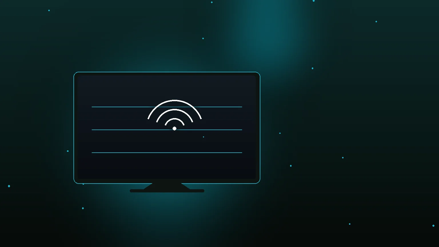 Routeur internet connecté à une Smart TV affichant un flux vidéo