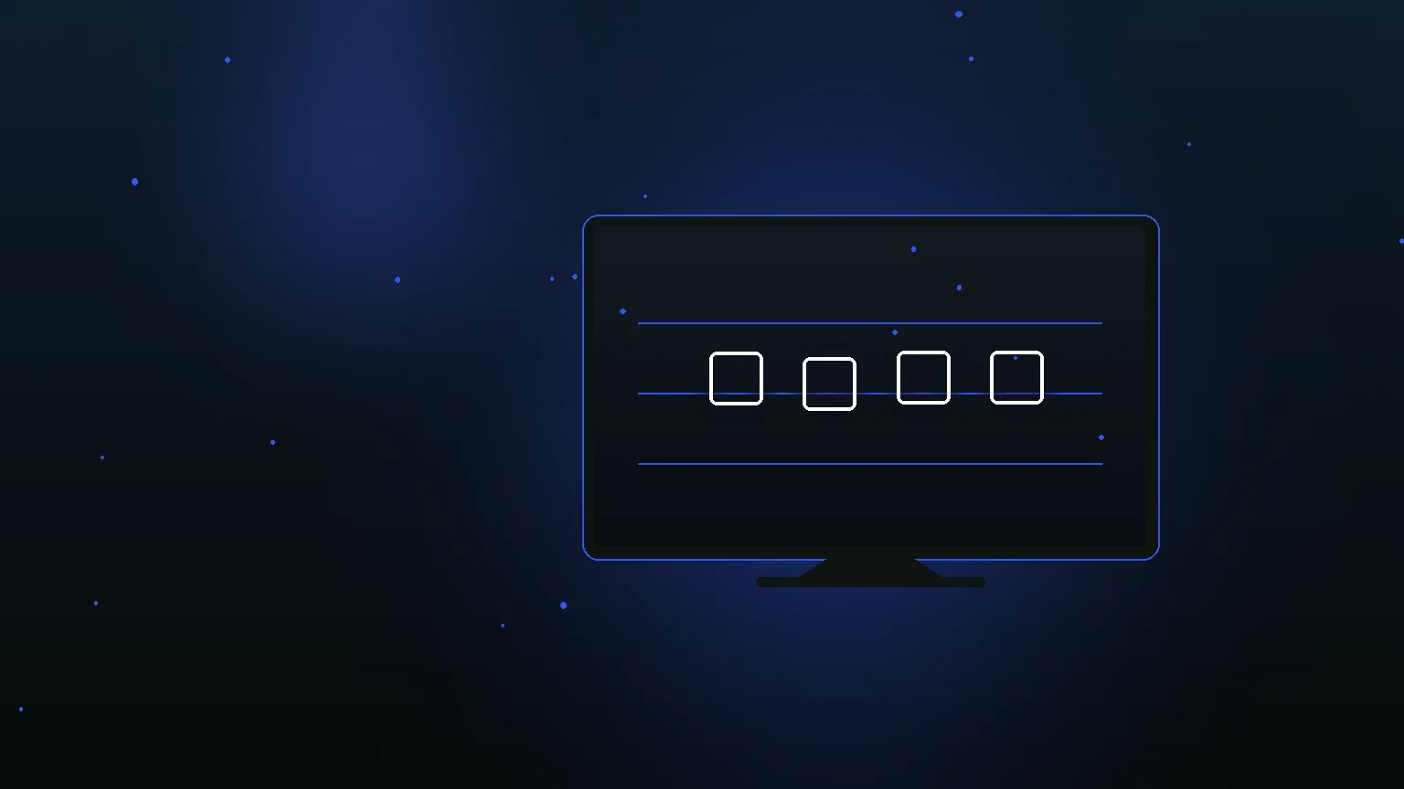 Interface d'une application IPTV avancée affichée sur un téléviseur avec menu de réglages ouvert